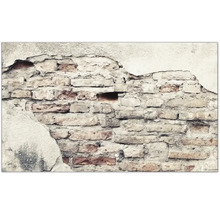 Zid de cărămidă deteriorat cu tencuială