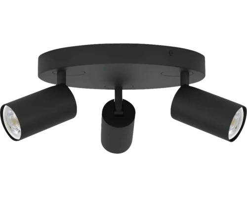 Plafonieră cu spoturi Rondell GU10 3x4,9W, becuri LED incluse, lumină RGB, cu telecomandă, negru Plafonieră cu spoturi Rondell GU10 3x4,9W, becuri LED incluse, lumină RGB, cu telecomandă, negru