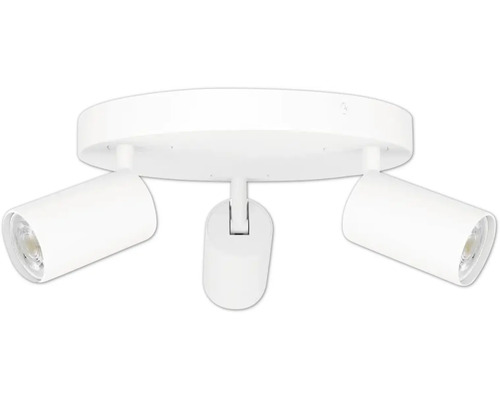 Plafonieră cu spoturi Rondell GU10 3x4,9W, becuri LED incluse, lumină RGB, cu telecomandă, alb Plafonieră cu spoturi Rondell GU10 3x4,9W, becuri LED incluse, lumină RGB, cu telecomandă, alb