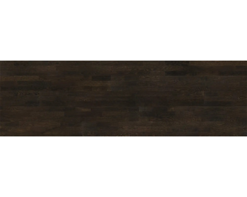 Pardoseală din lemn închis la culoare, cu aspect de parchet.