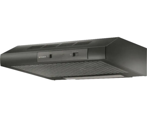 Hotă tradițională Faber 2740 BASE SRM BK A60 (F.M.), 59,8 cm, 380 m³/h, 70 dB , bec LED, negru