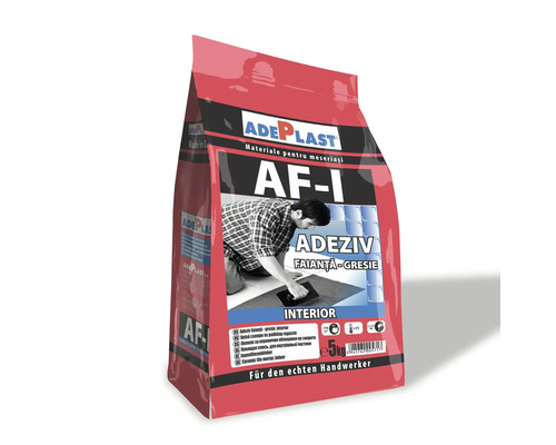 Adeziv pentru interior ADEPLAST AF-I pentru gresie și faianță 5kg Adeziv pentru gresie și faianță Adeplast AF-I, sac de 5 kg