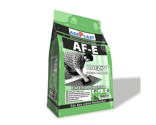 Adeziv pentru exterior ADEPLAST AF-E pentru gresie și faianță 5kg Adeziv pentru gresie și faianță Adeplast AF-E, sac de 5 kilograme