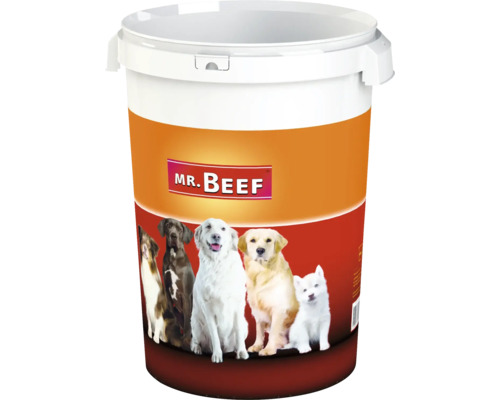 Găleată cu hrană uscată pentru câini de la Mr. Beef