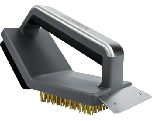 Perie de grătar cu peri și răzuitor