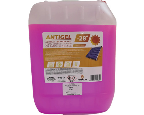 Antigel pentru instalații solare -28°C, canistră 10 kg Antigel pentru panouri solare, potrivit până la minus 28 grade Celsius