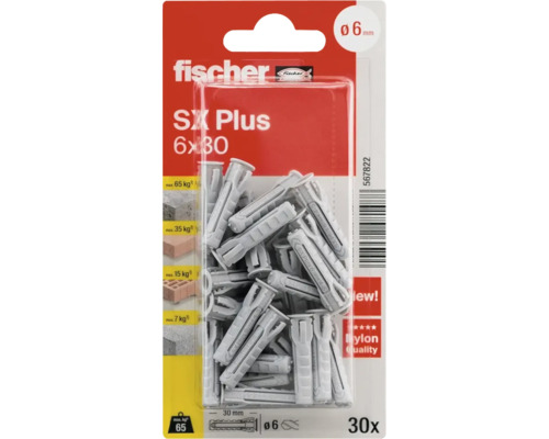 Dibluri Fischer SX Plus 6x30 în pachet de 30