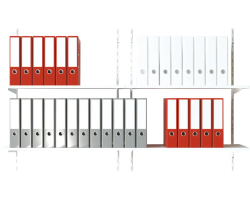 Bibliorafturi pe un sistem de rafturi alb