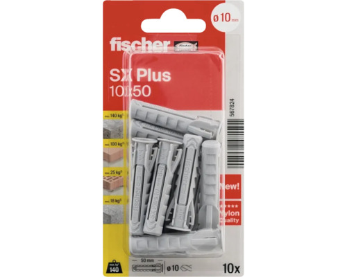 Dibluri Fischer SX Plus 10x50 în pachet