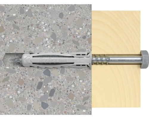 Dibluri Fischer în beton și lemn