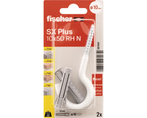 Dibluri Fischer SX Plus 10x50 cu cârlig