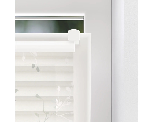 Fereastră cu jaluzea plisată cu model de frunze