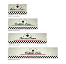 Protecție decorativă pentru perete bucătărie American Diners, disponibilă în diferite dimensiuni