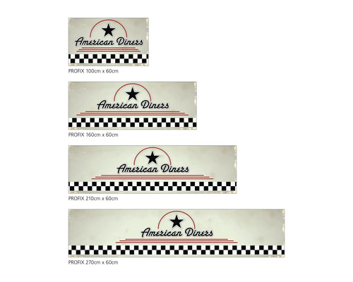 Protecție decorativă pentru perete bucătărie American Diners, disponibilă în diferite dimensiuni