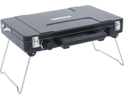 Aragaz portabil Tenneker cu două arzătoare și picioare pliabile