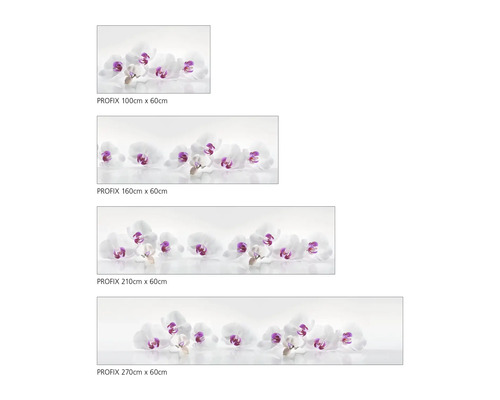 Diverse dimensiuni de protecție împotriva stropilor Profix cu motive de orhidee