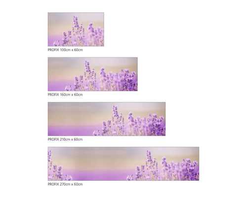 Protecție împotriva stropilor PROFIX cu motiv de lavandă în diferite dimensiuni