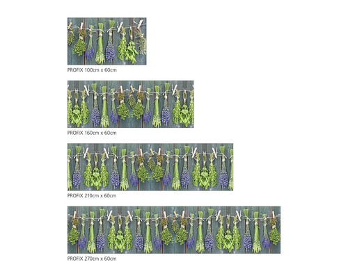 Folie decorativă cu motive de plante aromatice în diferite dimensiuni