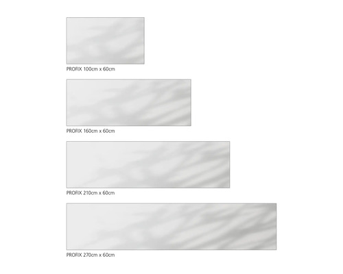 Diverse dimensiuni plăci PROFIX: 100 cm x 60 cm, 160 cm x 60 cm, 210 cm x 60 cm, 270 cm x 60 cm