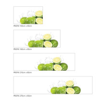 Panou de protecție pentru bucătărie cu lămâi verzi de diferite dimensiuni