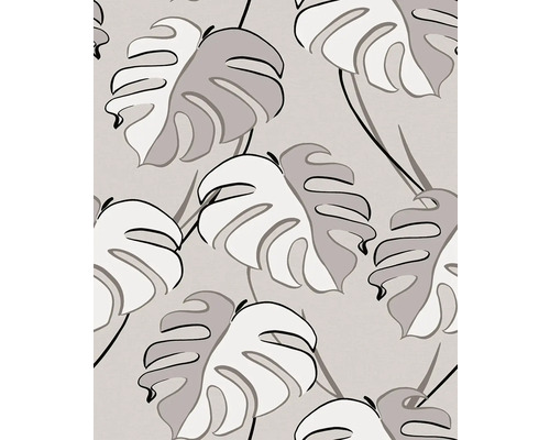 Tapet vlies 81606 Kylie model frunze alb-verde 10,05x0,53 m Tapetă cu model de frunze Monstera