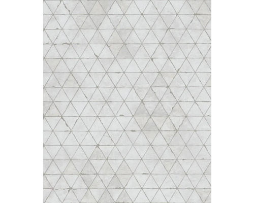 Tapet vlies 82424 Kylie model geometric alb-gri 10,05x0,53 m Tapetă cu model triunghiular