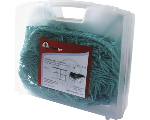 Plasă remorcă într-o cutie transparentă de depozitare, dimensiune 1,5 x 2,2 metri