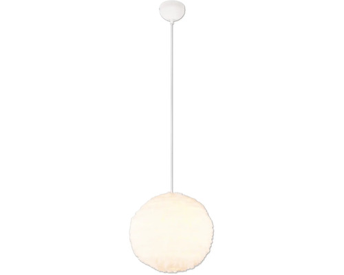 Lustr alb cu abajur rotund