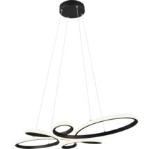 Lustr suspendat modern cu elemente LED inelare