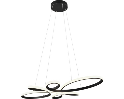 Lustr suspendat modern cu elemente LED inelare