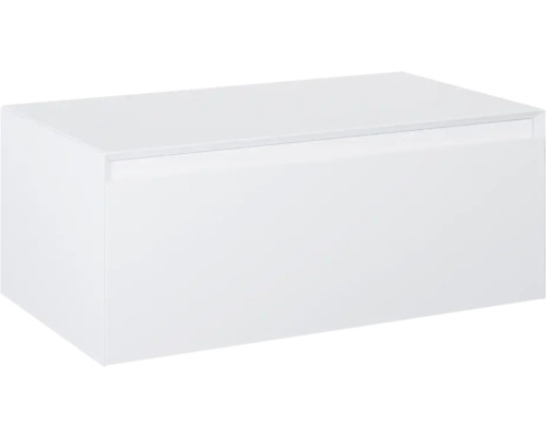 Dulap bază lavoar baie suspendat Jungborn DECEM 80x45,8 cm MDF alb mat 1 sertar Dulap alb pentru lavoar
