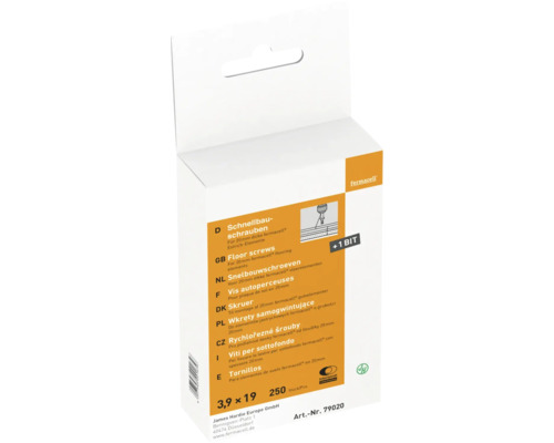 Șuruburi pentru construcții rapide Fermacell 3,9 x 19 milimetri, 250 bucăți