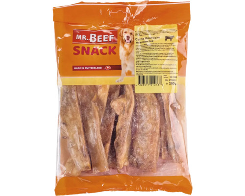 Snack pentru câini MR. BEEF sticks-uri de ros 250 g