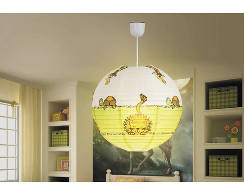 Lampa suspendată cu motive animale pentru camera copiilor