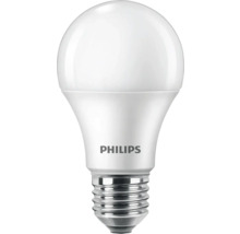 Set 2 becuri LED Philips E27 10W 1055 lumeni, glob mat A60, lumină caldă