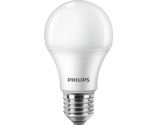 Set 2 becuri LED Philips E27 10W 1055 lumeni, glob mat A60, lumină caldă