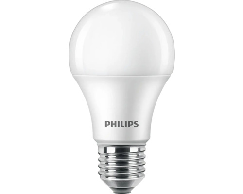 Set 2 becuri LED Philips E27 10W 1055 lumeni, glob mat A60, lumină neutră