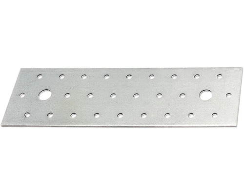 Placă perforată de îmbinare lemn Alberts 200x60x2 mm, oțel zincat Sendzimir Placă metalică cu găuri de foraj
