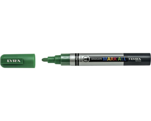 Marker permanent Graduate Mark All Lyra 2 mm verde