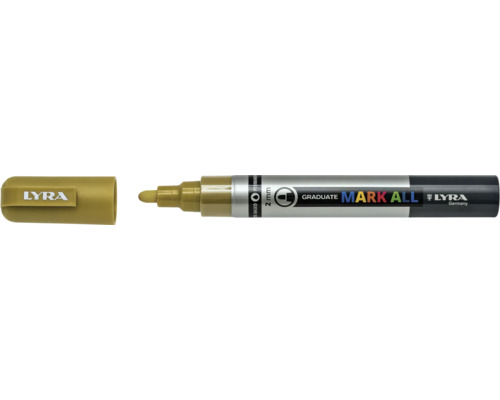 Marker permanent Graduate Mark All Lyra 2 mm auriu