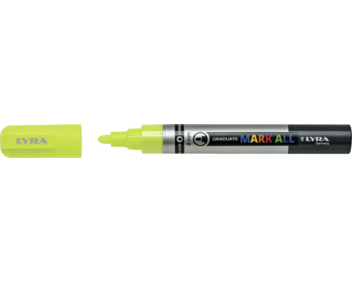 Marker permanent Graduate Mark All Lyra 2 mm galben neon