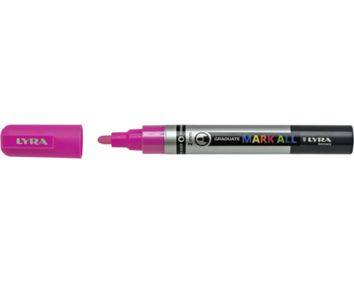 Marker permanent Graduate Mark All Lyra 2 mm roz neon