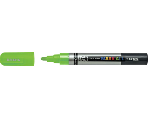 Marker permanent Graduate Mark All Lyra 2 mm verde neon