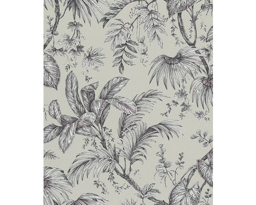 Tapet vlies 82338 Jackie model frunze bej 10,05x0,53 m Tapet cu model de plante tropicale
