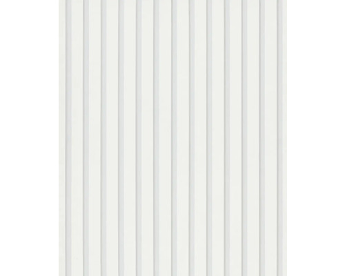 Tapet vlies 34828 GZSZ model dungi riflaj alb 10,05x0,53 m Textură cu linii verticale