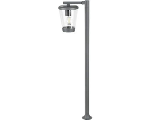 Stâlp iluminat Savano E27 max. 1x40W, 100 cm, pentru exterior IP44, antracit Lampa de grădină cu abajur transparent și sursă de lumină