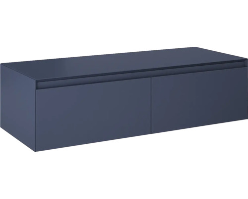 Dulap baie bază suspendat Jungborn DECEM, 2 sertare, MDF, 120x45,8 cm, albastru navy mat