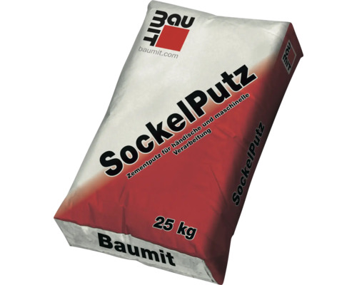 Tencuială de ciment hidrofobată pentru soclu Baumit Sockelputz 25 kg sac