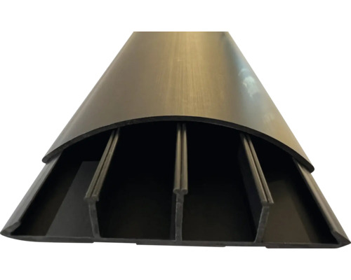 Canal cablu Canalux 75x18 mm 0,7m negru, cu bandă autoadezivă Unghi de protecție a cablurilor din plastic pentru interior