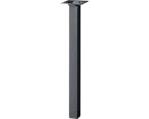 Picior mobilă pătrat Tarrox 25x25x500 mm, negru